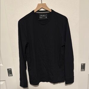 Eddie Bauer Men's Black Long Sleeve Shirt